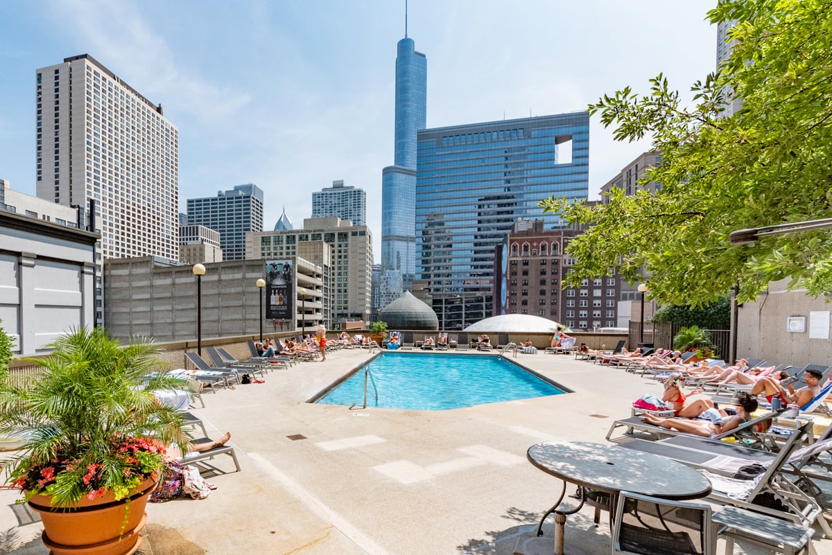 Photo of the pool and sun deck at 10 E Ontario | Ontario Place