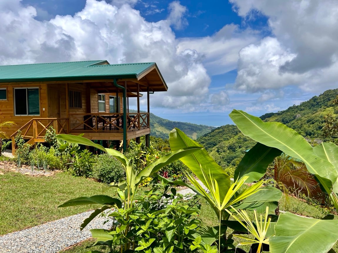 Eco-Luxury Home and Cabins with Waterfall, Ocean Views, and Organic Farming Potential