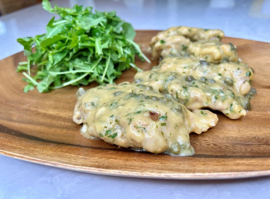 Michael, Realtor & Chef, Cooks Chicken Piccata