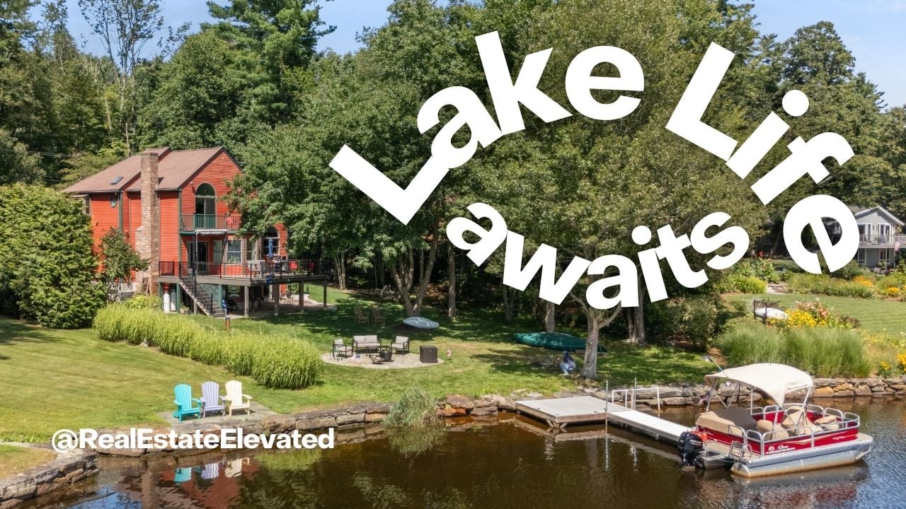HALLMARK-WORTHY WATERFRONT LAKE HOME THAT CHECKS ALL THE BOXES – DOCK + DECKS + PANORAMIC WATER VIEWS