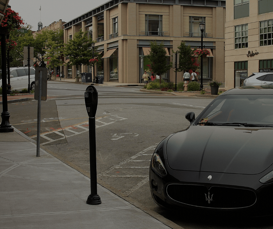 Maserati parked on Greenwich Avenue, Greenwich Streets analysis of the 21st Century Road to Housing Act and its limited impact on the Greenwich CT real estate market.