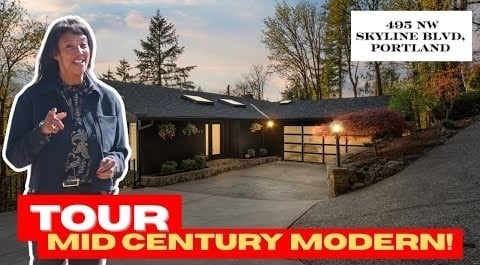 Portland Homes For Sale || New to Market 2025: A Private West Hills Mid-Century Modern || Home Tour