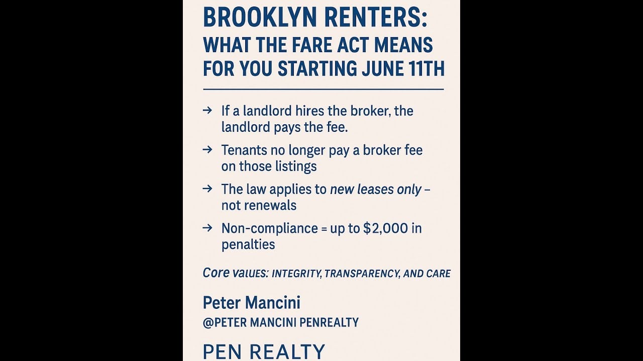 Brooklyn Renters: What the FARE Act Means for You Starting June 11th