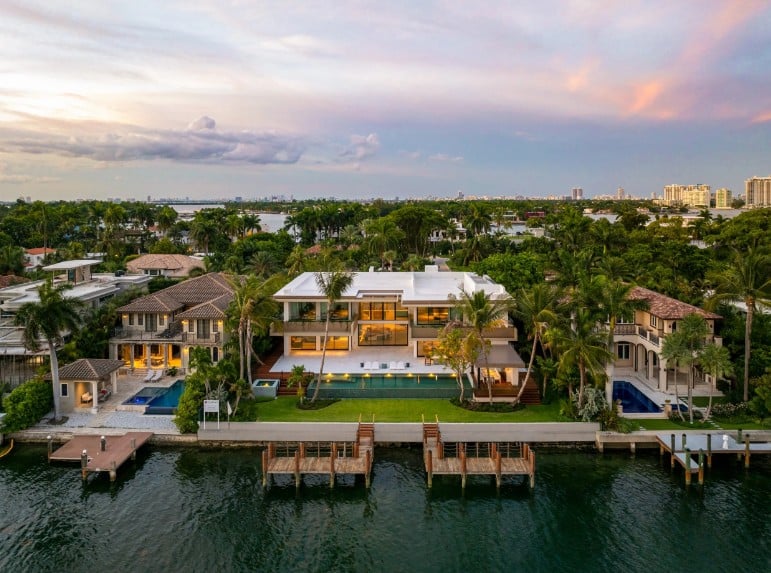 Waterfront Estate on Hibiscus Island Sells For $51.5 Million Setting New Record on Miami Beach's Palm and Hibiscus Island
