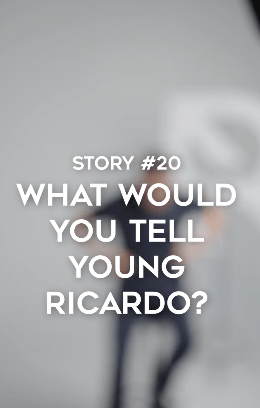 20 Years x 20 Stories. What would you tell young ricardo