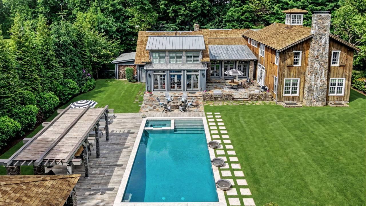 $3.995 Million Southport Estate at 1061 Cedar Road Brings Aspen Lodge Warmth to Connecticut
