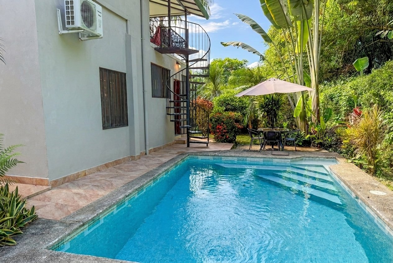 Serene 2-Bedroom Jungle Sanctuary with Private Pool & Gorgeous Balcony Views on Calle Buganvillea in Ojochal Costa Rica