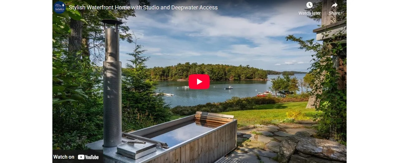 Stylish Waterfront Home with Studio and Deepwater Access
