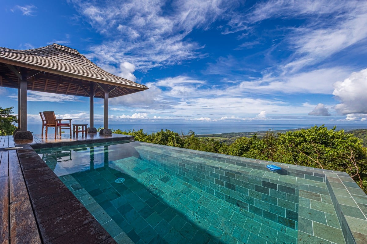 1.37 ACRES – 2 Bedroom Bali Style Home With Pool And THE BEST Ocean View!!!!!