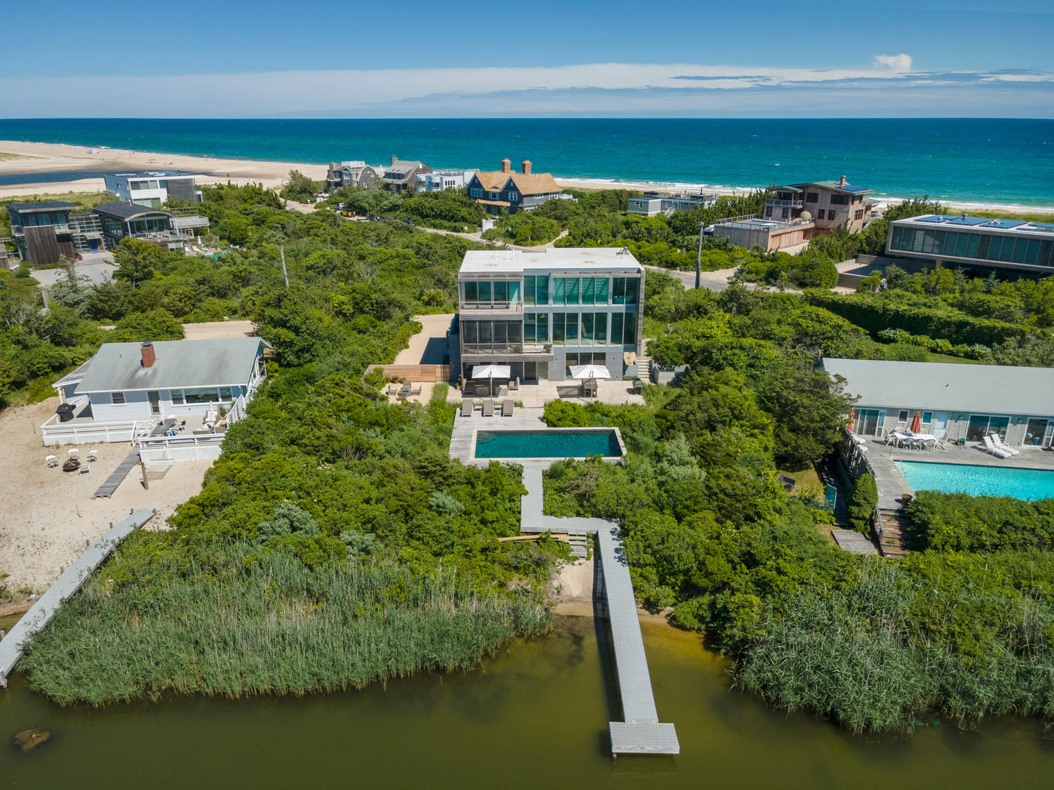 Unbelievable Sunsets Over Mecox Bay in a World-Class Modern