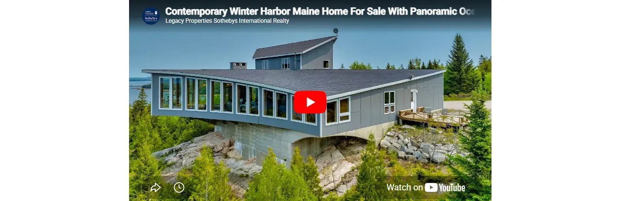 Contemporary Winter Harbor Maine Home For Sale With Panoramic Ocean Views