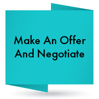 Home-buying timeline step: Make an offer and negotiate.