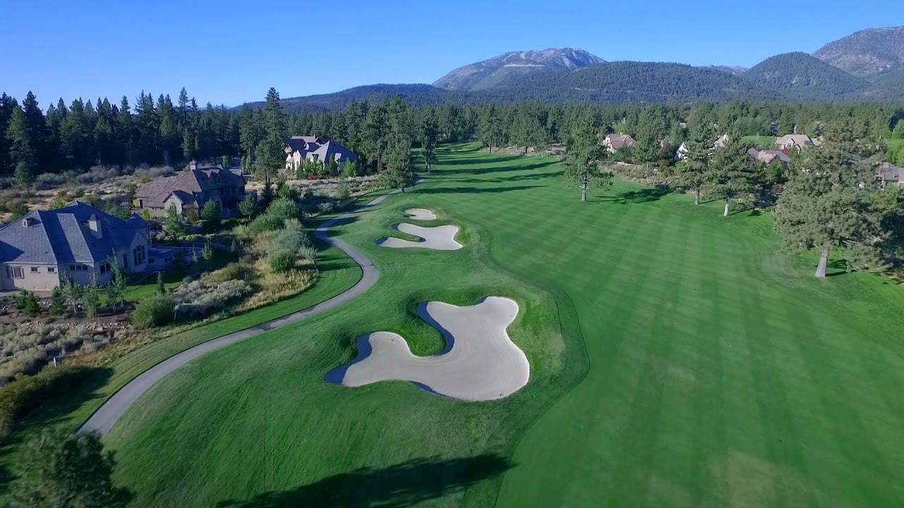 Championship golf course with mountain backdrop in Montreux