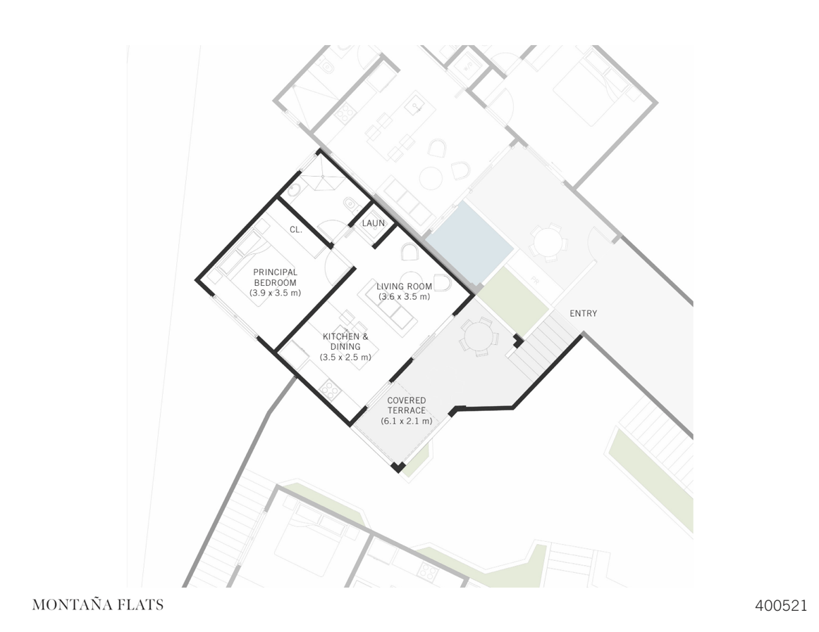 400521 Montaña Flat | Modern Living Steps from La Rambla’s Commercial District