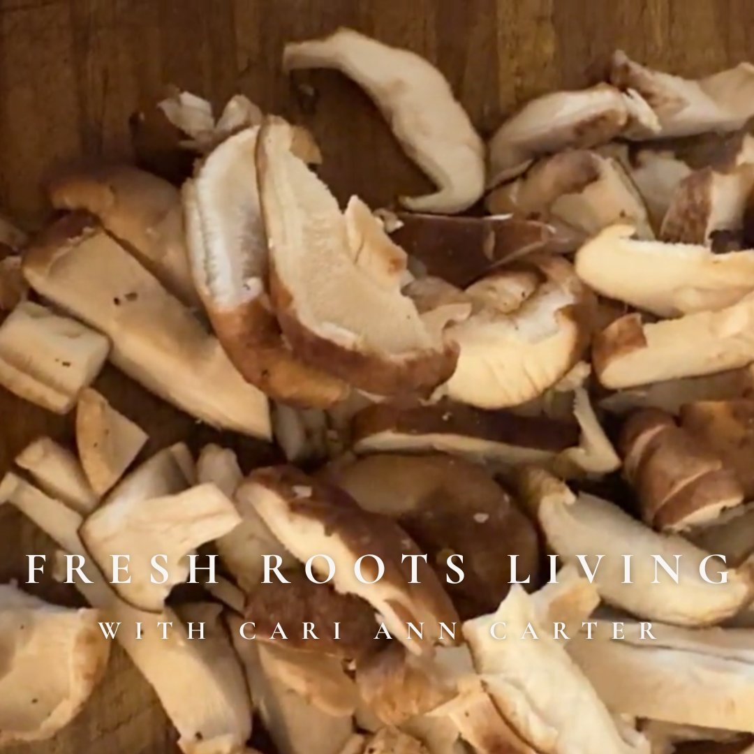 Sautéed Mushrooms with Garlic Scapes