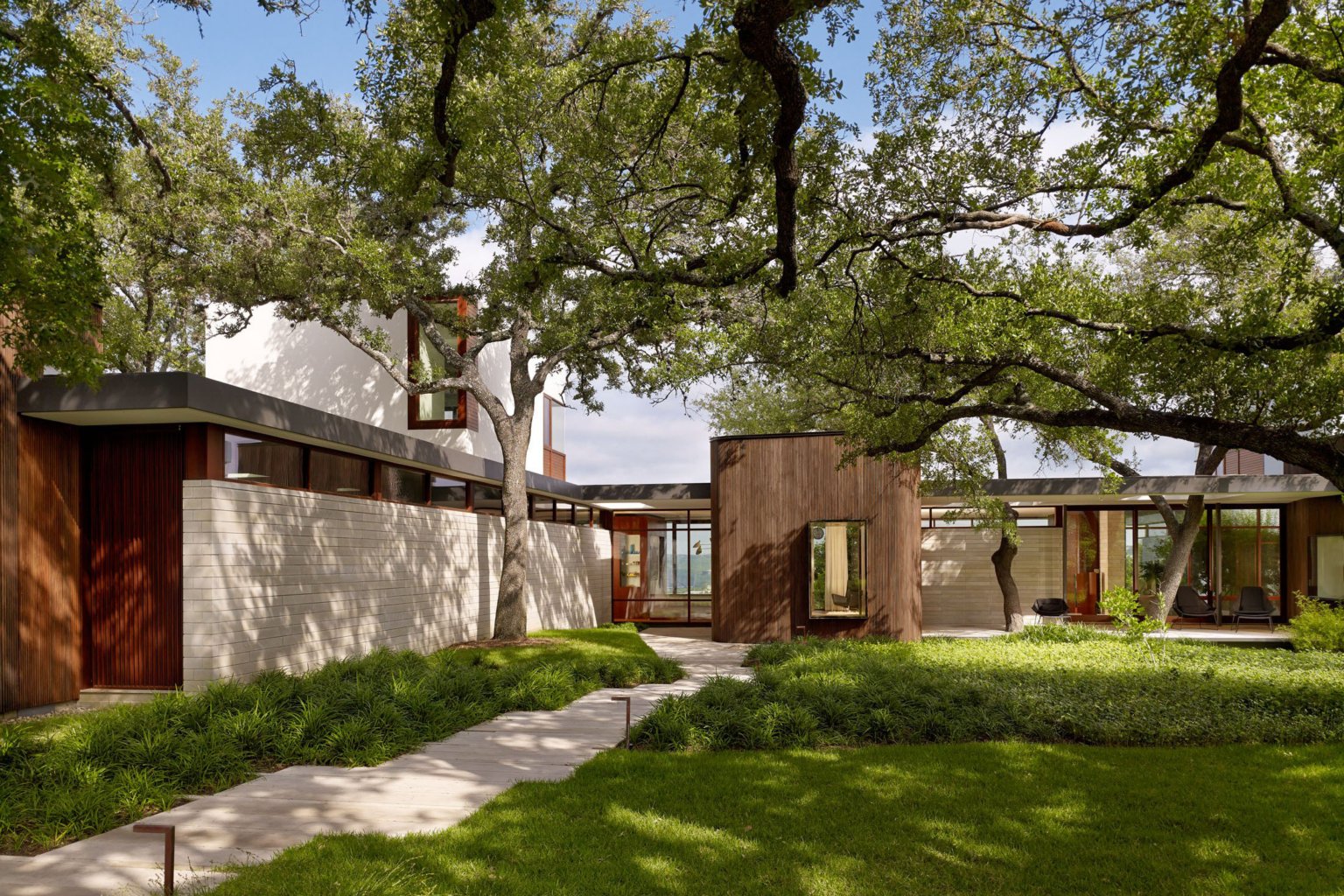 Guest houses with green lawn