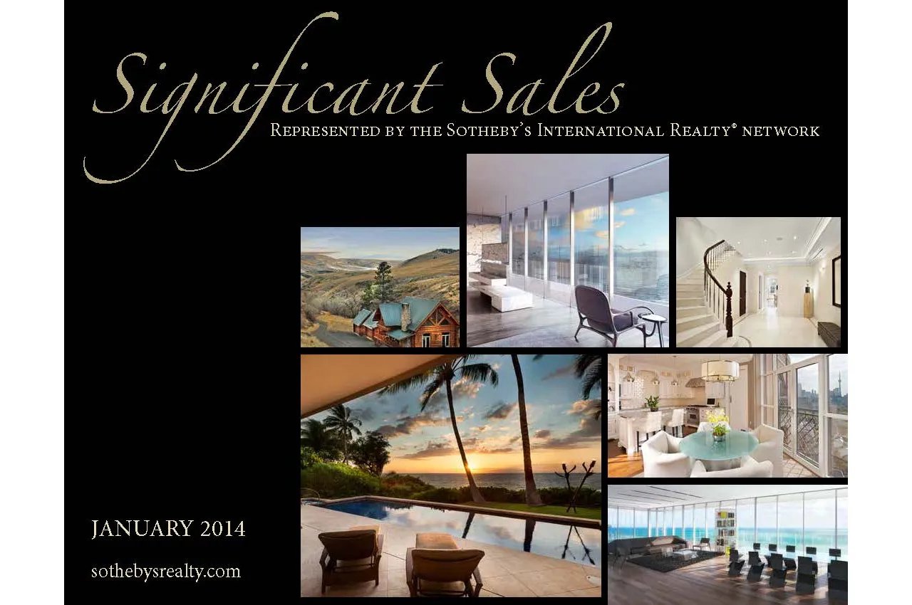 January 2014 Significant Sales