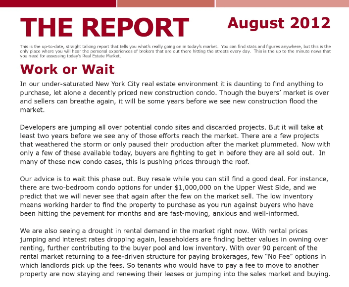 The Meier Report - August 2012