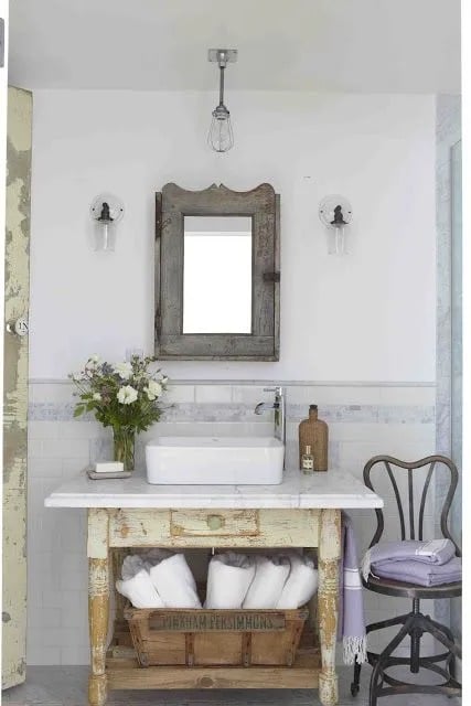 Repurposed Bathroom Vanity