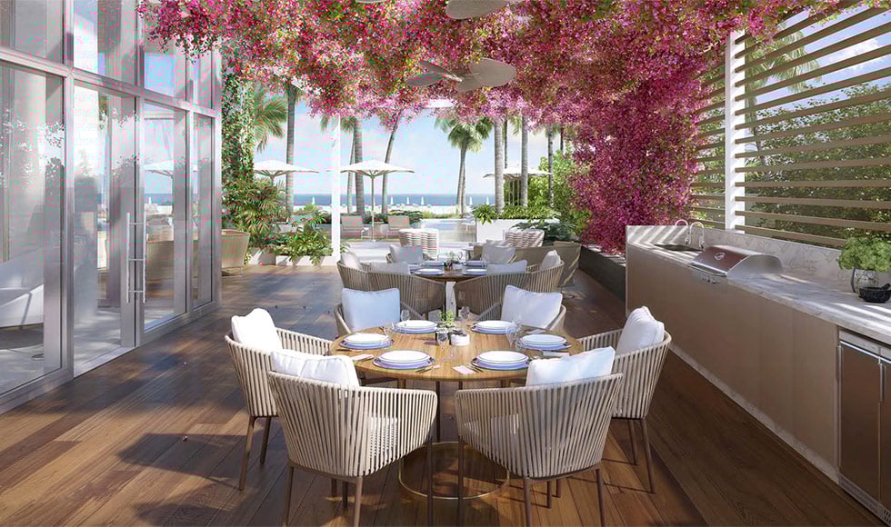 57 ocean Miami  amenities grill area