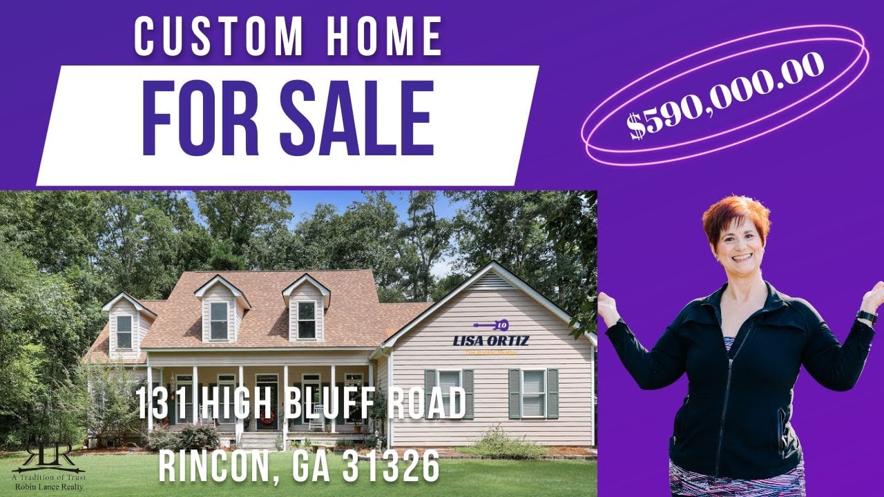 Custom Built Home For Sale 131 High Bluff Road, Rincon, GA 31326