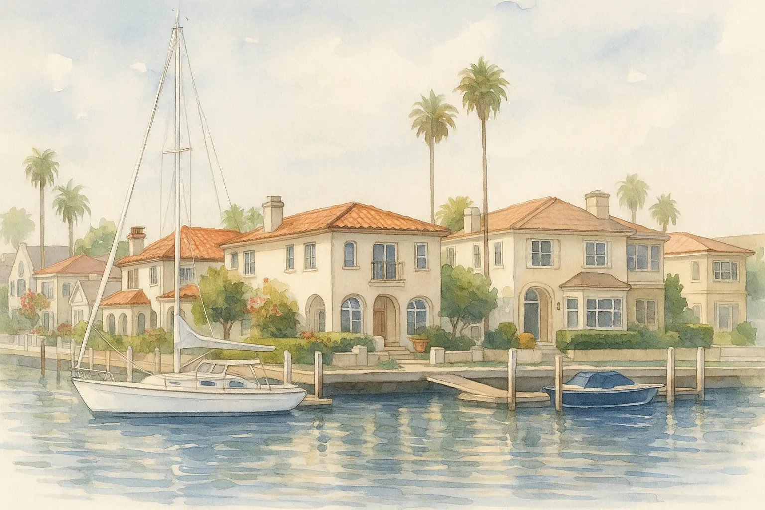 Lido Isle waterfront homes