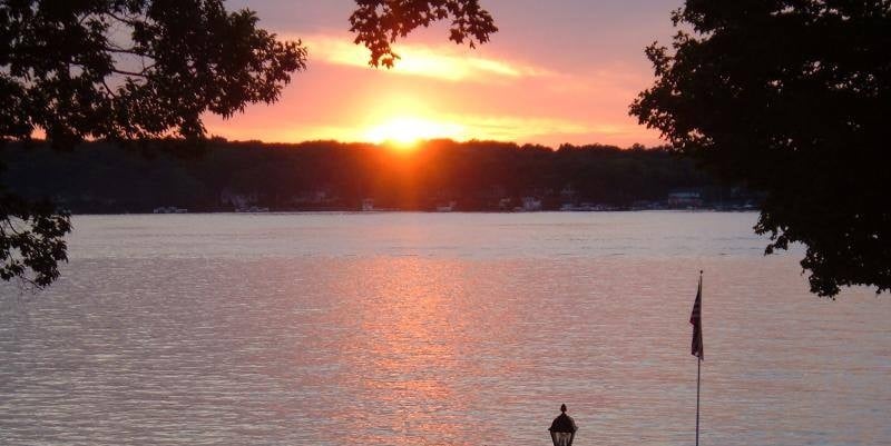 lake sunset boating sailing jetski kayaking fishing skiing