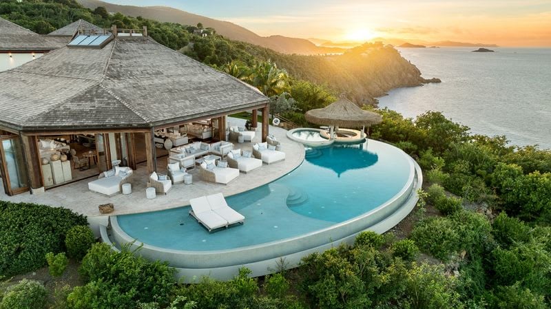 This Dream Caribbean Villa on Richard Branson's Newest Private Island Is An 'Aerie' Oasis of Serenity