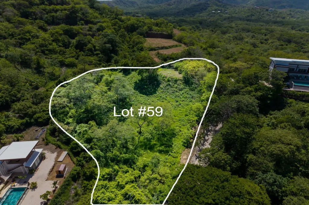 La Marcela Lot 59: Tranquil Jungle Ocean View Homesite in Potrero