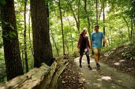 A sun-dappled nature trail winding through preserved wetlands and ancient oak groves within the Whitney Oaks community.