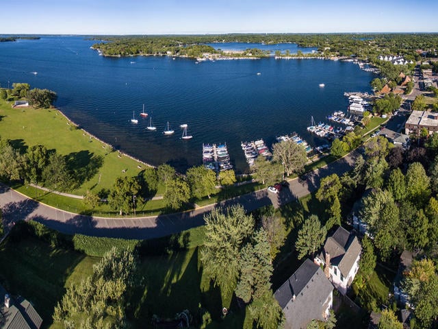 Hilltop Setting Overlooking Excelsior Bay