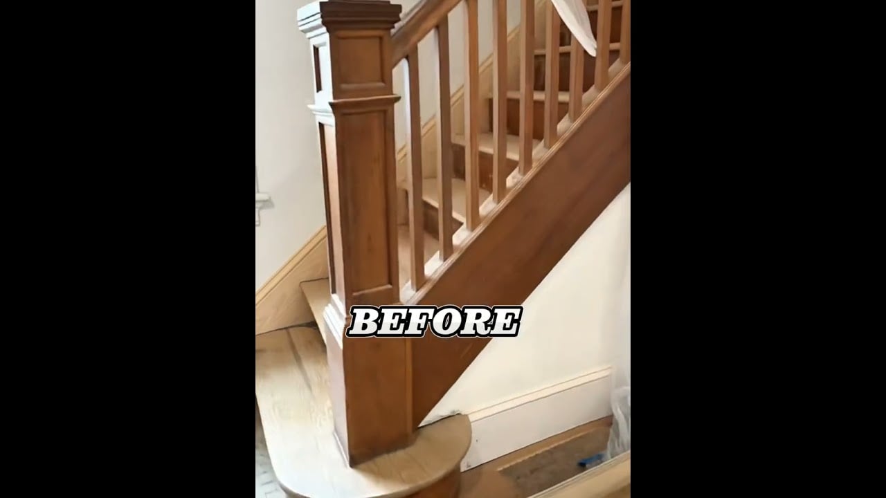 BEFORE AND AFTER -- 101-Year-Old Stairs!