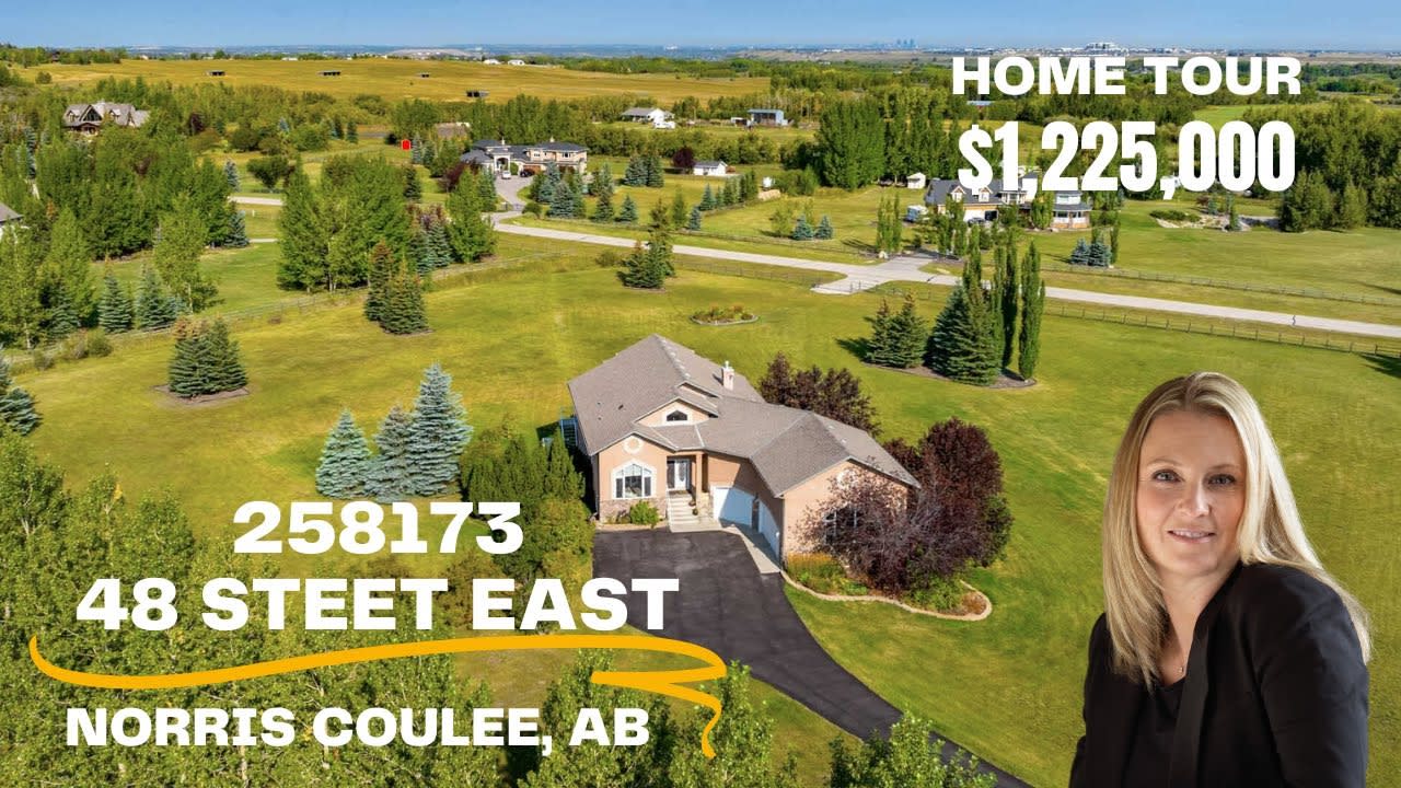 4 Acre home, walkout basement and only 15 minutes from Calgary