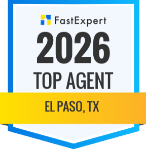 FastExpert 2026 Top Agent badge, El Paso, TX, awarded to Derek and DJ of Keller Williams Realty El Paso