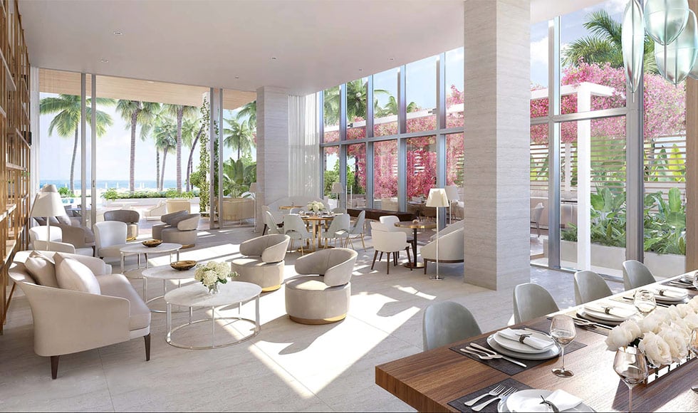 57 ocean Miami  amenities club room 