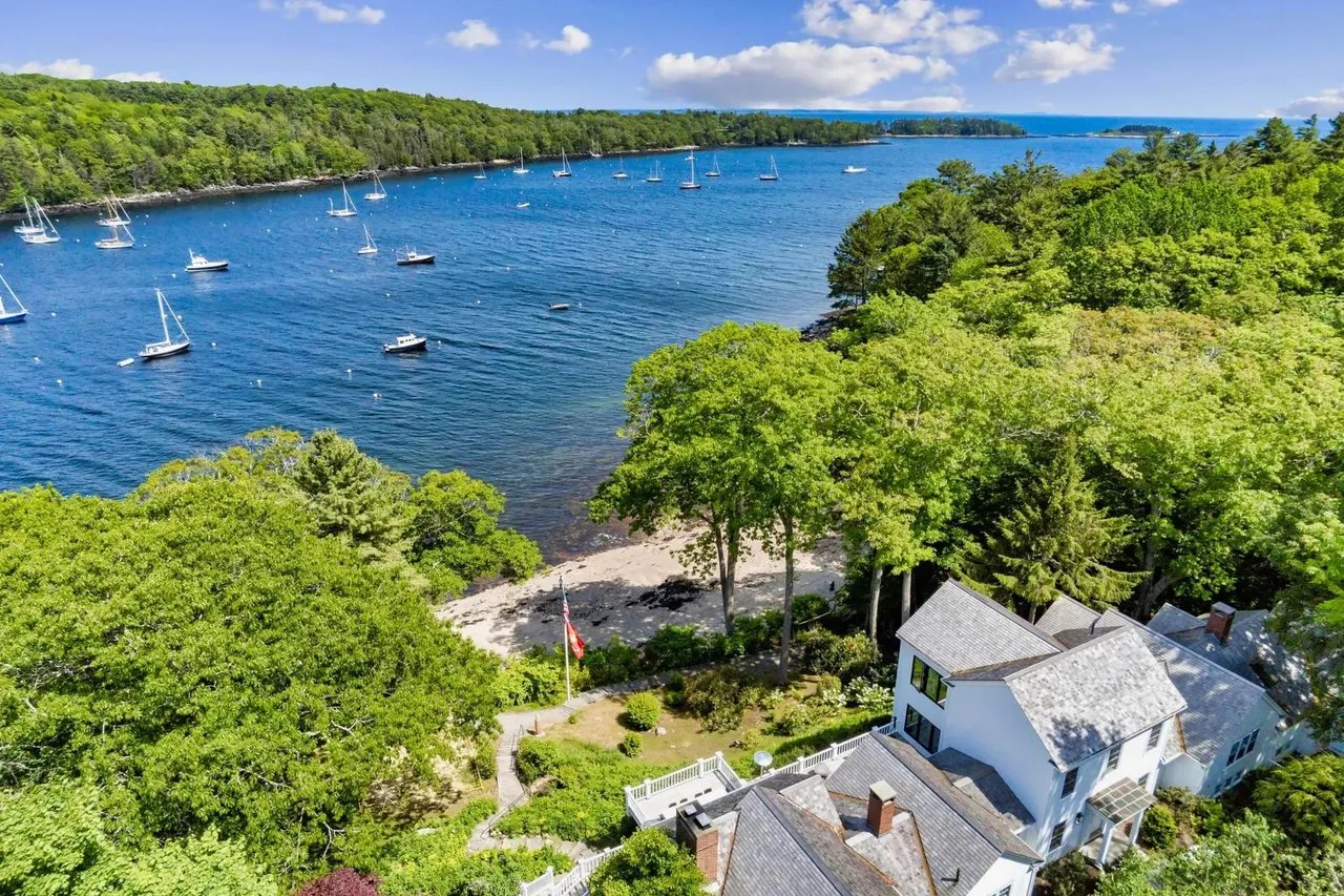 Luxury Rockport Harbor Vacation Rental with Private Sandy Beach and Dock