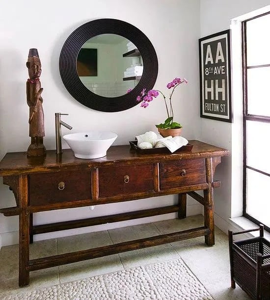 Repurposed Bathroom Vanity