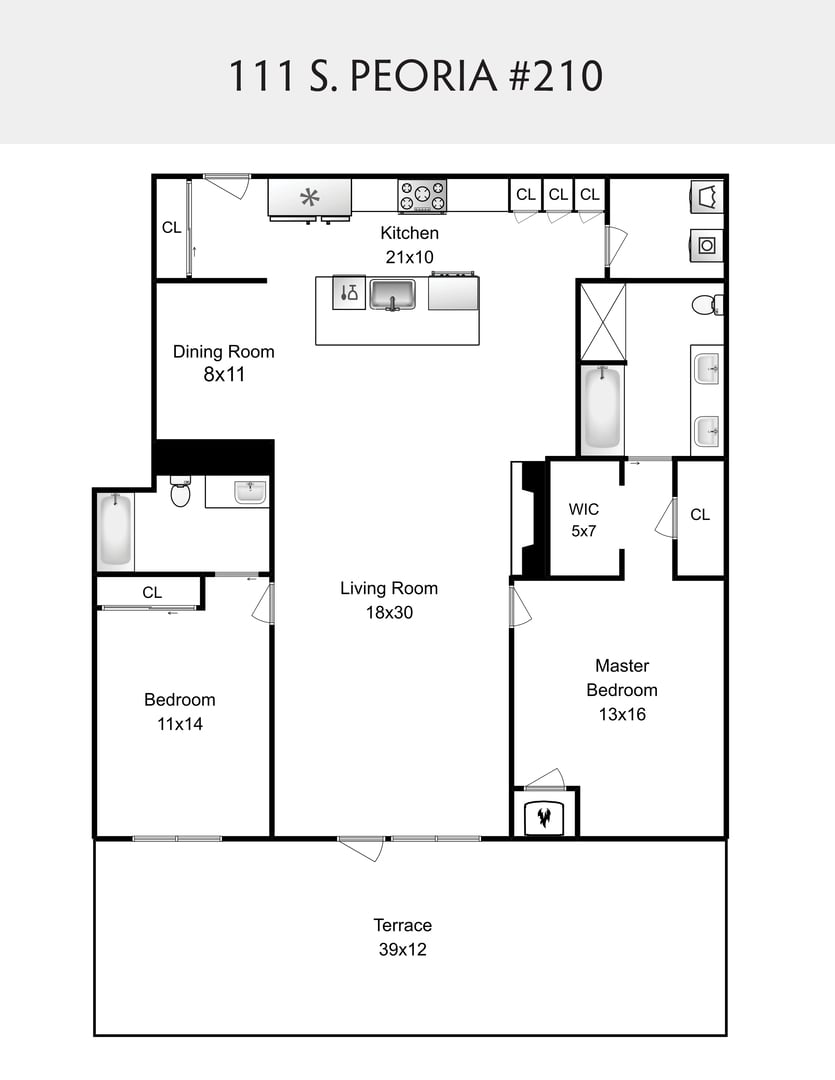 West Loop Luxury: 111 S Peoria St, #210
