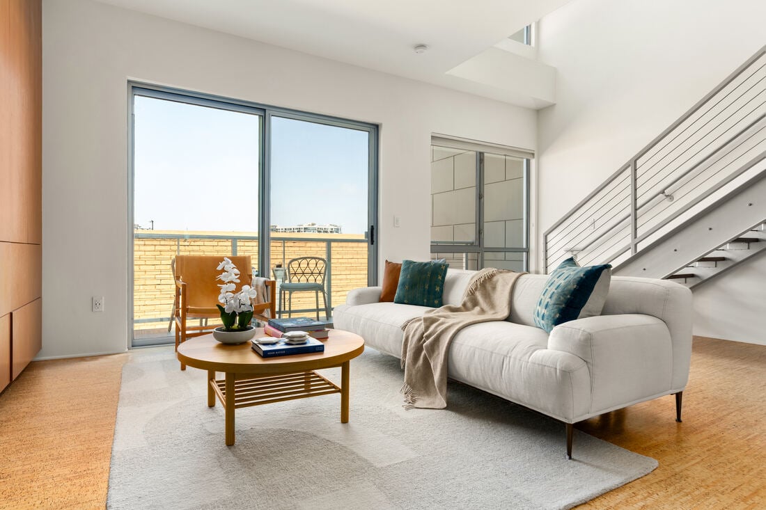 Private balcony off the main living level