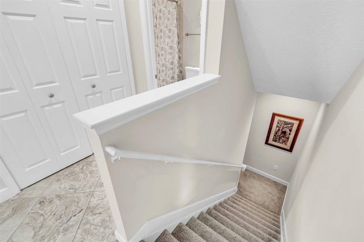 This second staircase leads you to you private garage space for seamless indoor access