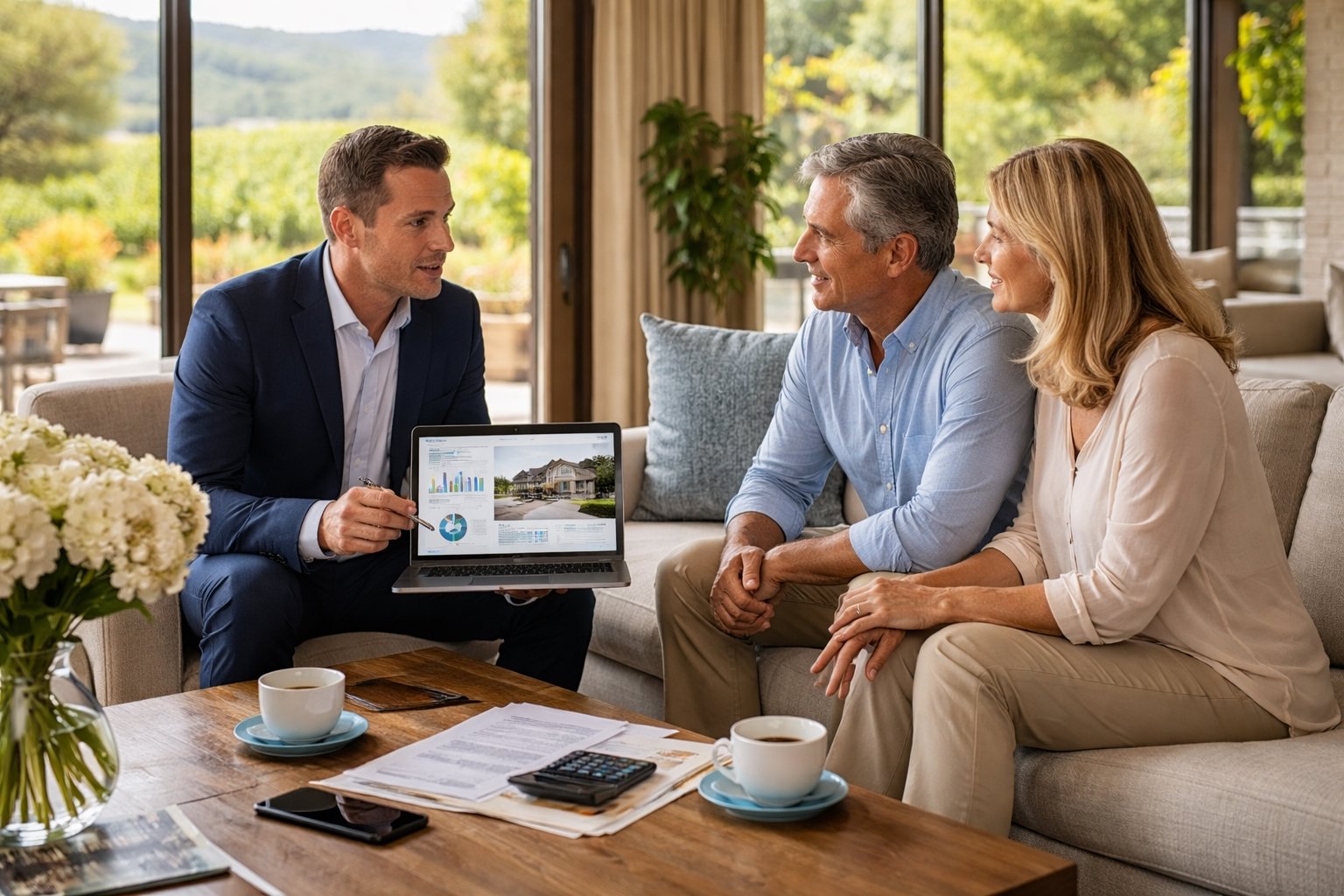 Real estate agent reviewing pricing strategy for a unique Central Coast home in San Luis Obispo County