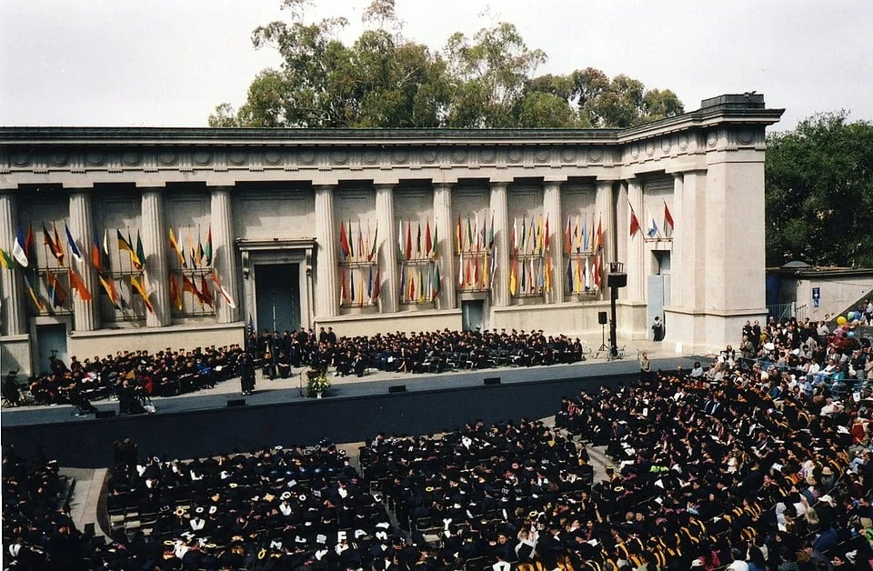 UC Berkeley commencement ceremonies at the Greek Theater, a tradition that continues to this day.