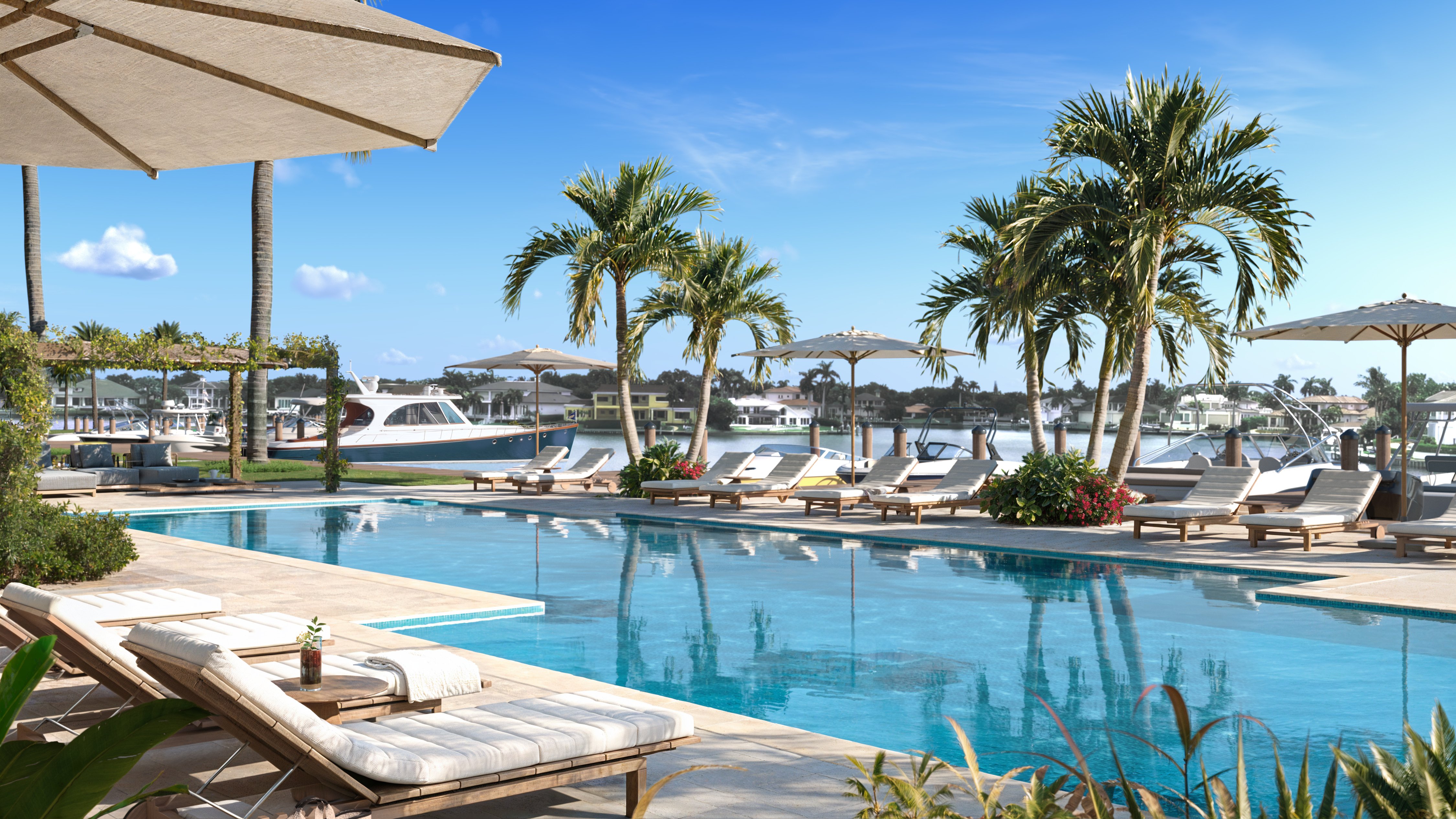 Marina and resort pools