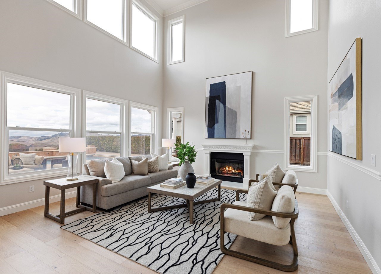 Updated living room in a Danville area home prepared for sale by the Frazzano Tse Team