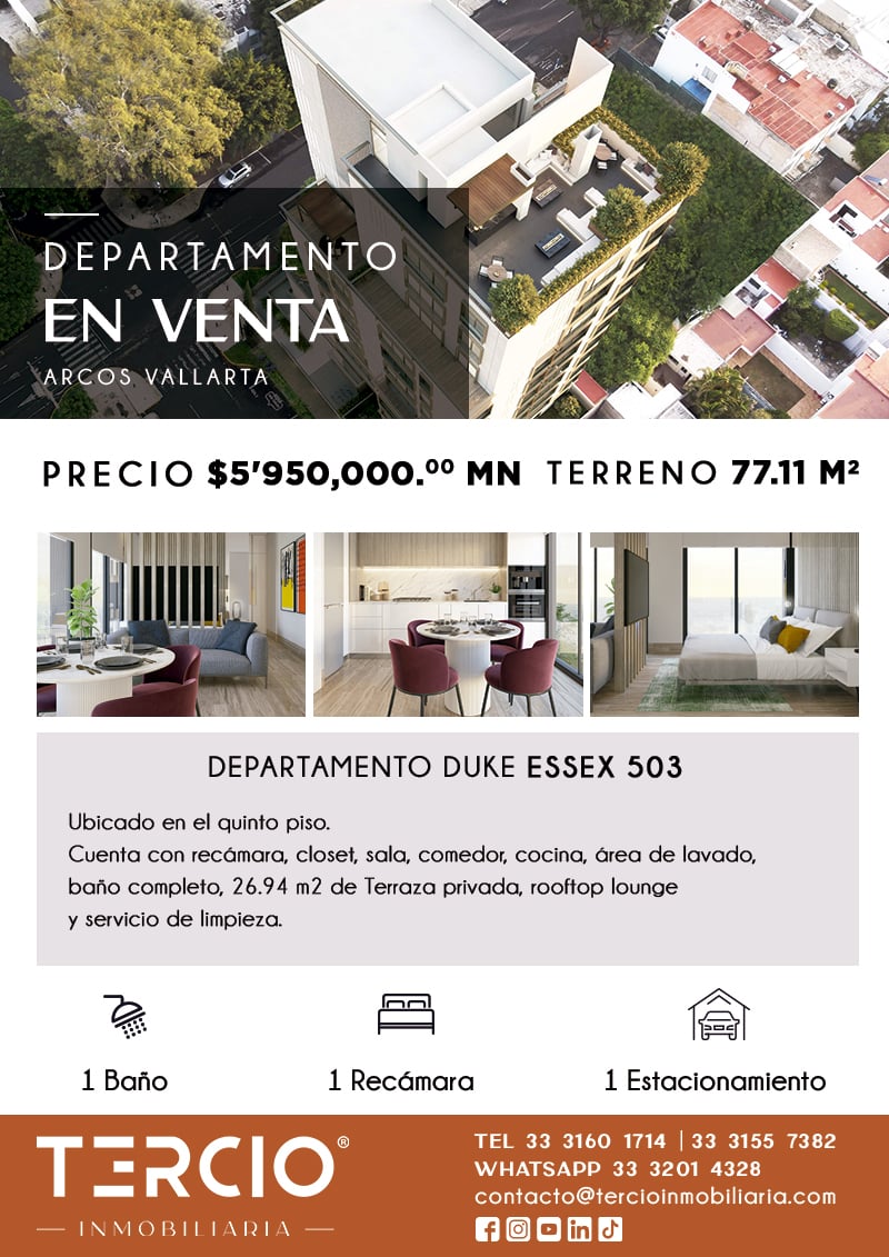 Departamento en Preventa Desarrollo Duke $5'950,000.00 MN