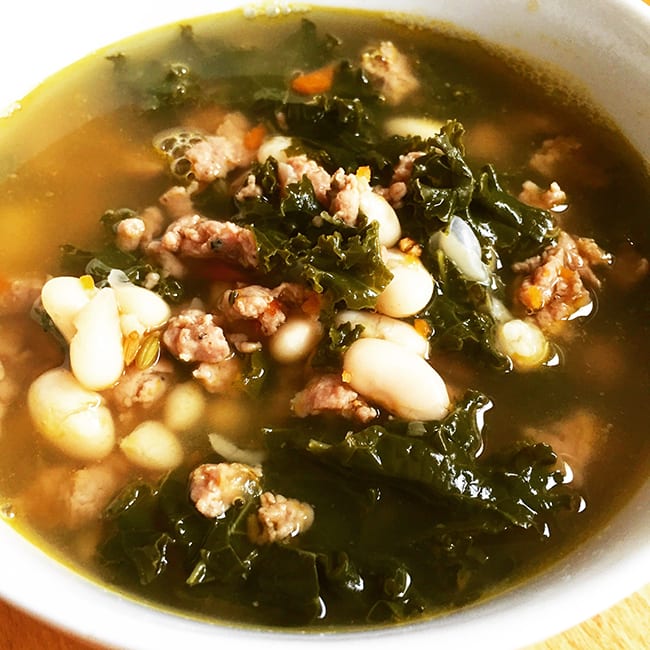 White Bean, Kale & Sausage Soup