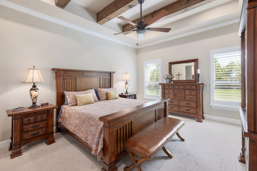 The master suite, provides a tranquil retreat for homeowners to unwind and rejuvenate.