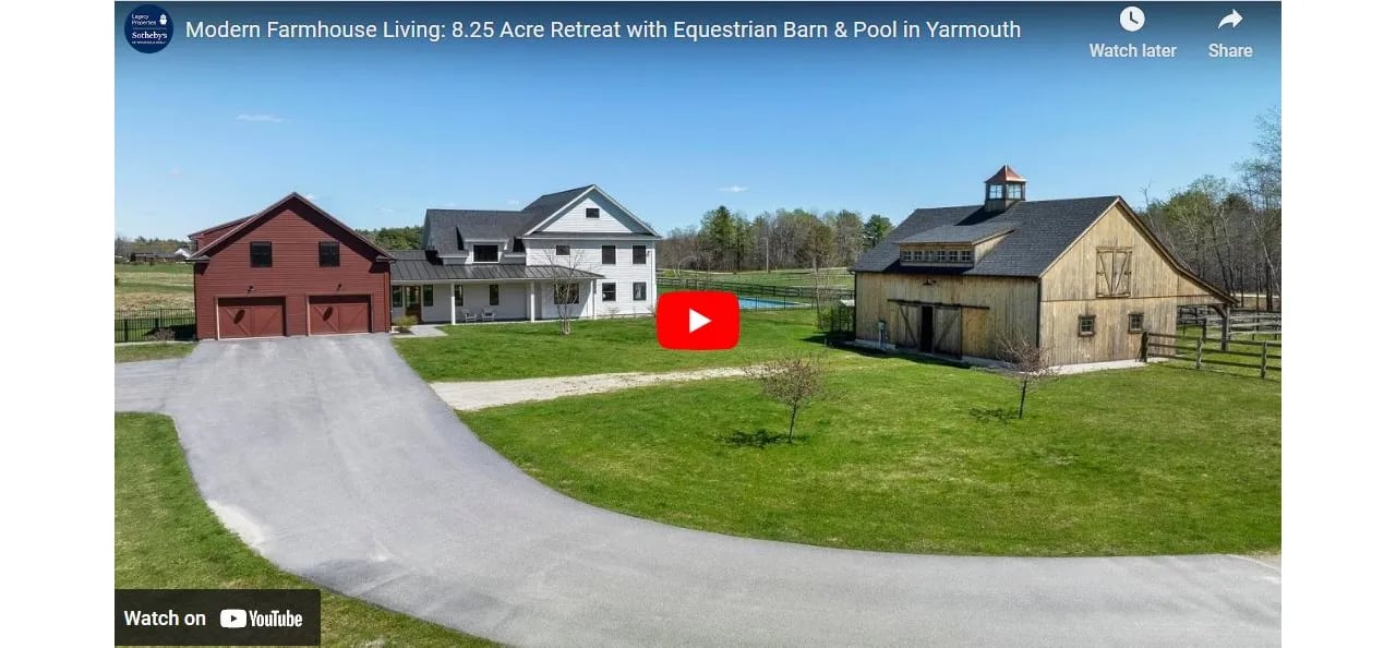 Video of The Week: Modern Farmhouse Living – 8.25 Acre Retreat in Yarmouth