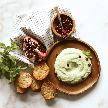 Recipe | Whipped Ricotta with Peas & Pomegranate Seeds