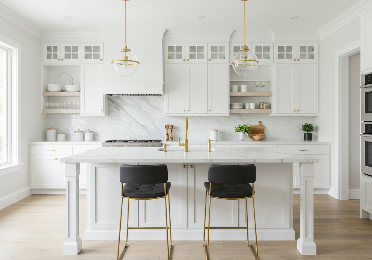 upscale white modern kitchen